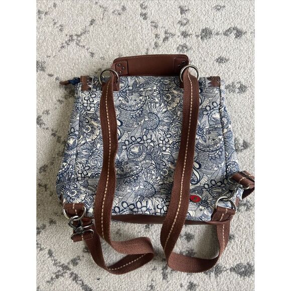 Sakroots Backpack Artist's Circle Blue Floral Embroidered Saddle Bag Purse‎ - Picture 5 of 14